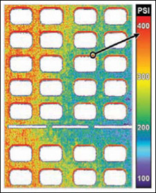 Pressure profile across a heat seal