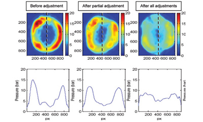 Bond Tool Images Show Improvement to the Pressure Uniformity as Captured by Pressure Indicating Film