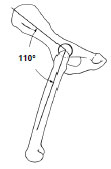 Abb. 3.12: Gliedmaenwinkelung in Relation zum Becken, Ansicht von lateral, Flexionswinkel im Hftgelenk in der Sagittalebene; (Abb. nach Page et al., 1993).