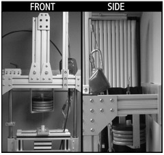 Figure B-6: A counterweight pulley system was added to reduce the load that the quadriceps was expected to overcome. This was necessary due to limitations of the DC motor specifications and the need to achieve a greater magnitude of flexion.