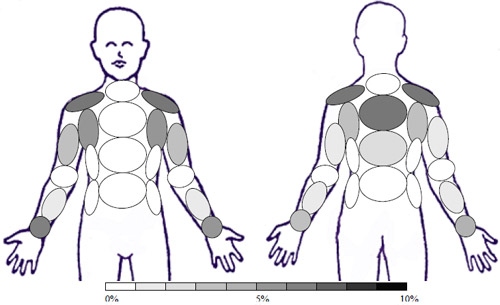 Sample: GW5 � Garment washed and dried 5 times - Activity: Toe Touches and Arm Raises