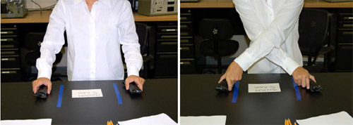 Figure 10: Pictures Showing Cross Body Arm Movements Used in the In-Wear Garment Test