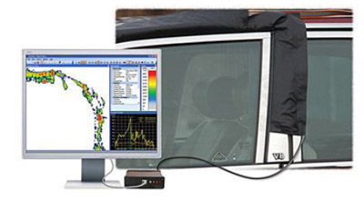 Figure 25: Tactilus Pressure Sensor being used to measure the seal of a car door