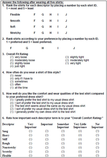 Figure 29: Evaluation Form after 5 Sessions