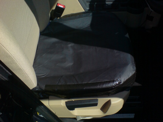 Driver’s seat pad in situ