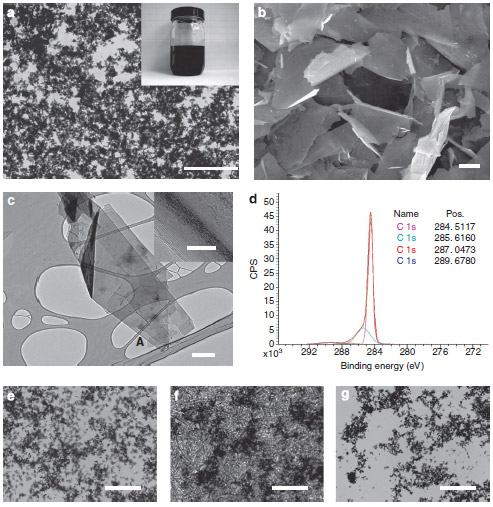 Microstructures of graphite/hexadecane suspensions