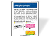 Pressurex® Sensor Film Provides Optimum Calibration And Quality Control For Solar Module Manufacturing