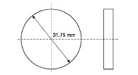 Fig. 2 Drawing of the CuZn30 brass disk